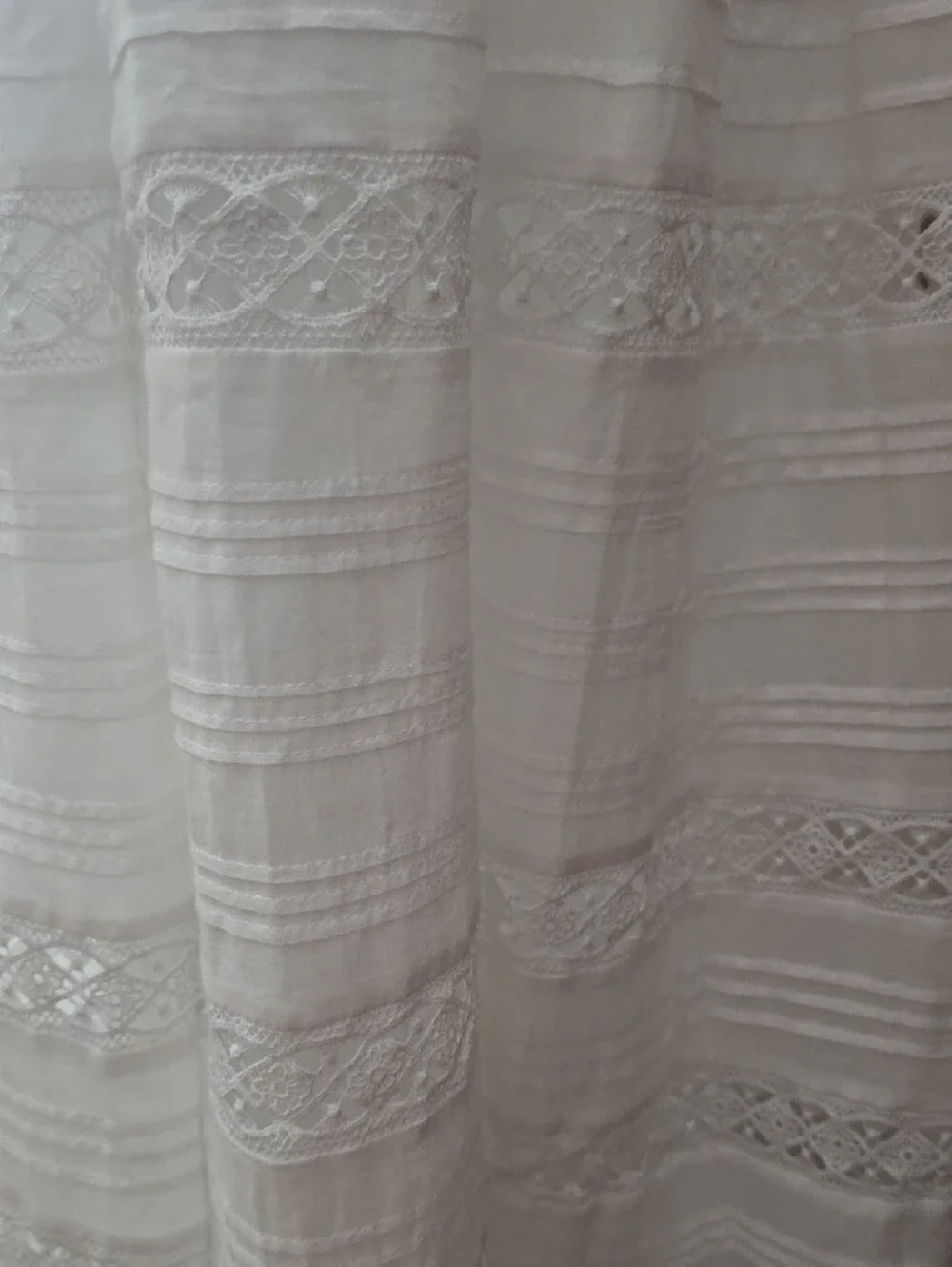 Abercrombie & Fitch White Tube Top Maxi Dress with Eyelet Ruffle Hem
